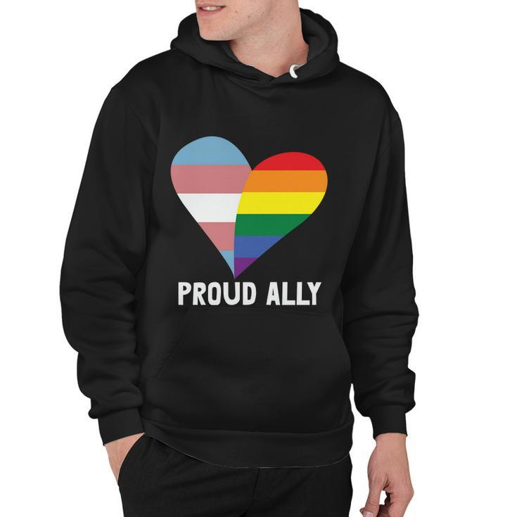 Heart Proud Ally Lgbt Gay Pride Lesbian Bisexual Ally Quote Hoodie