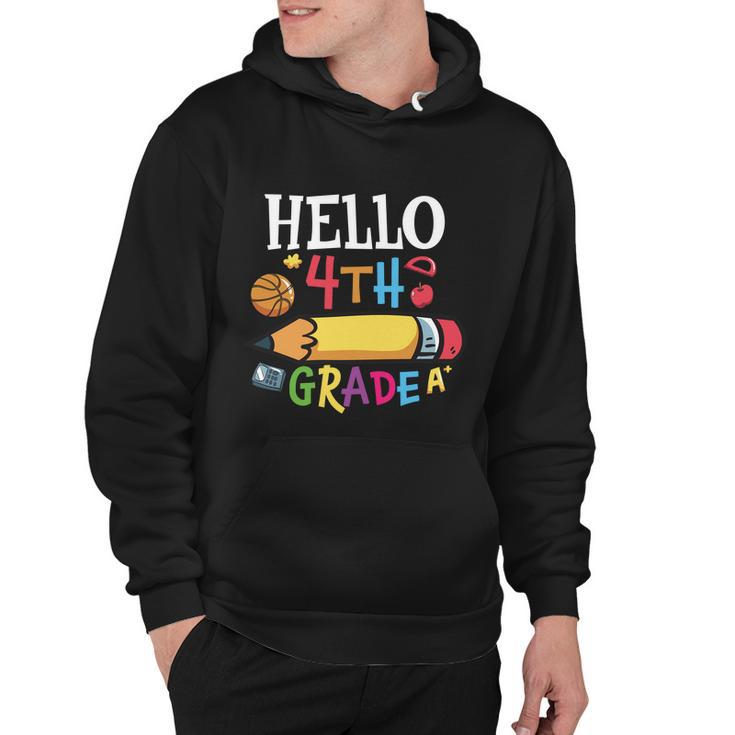 Hello 4Th Grade Pencil First Day Of School Back To School Hoodie