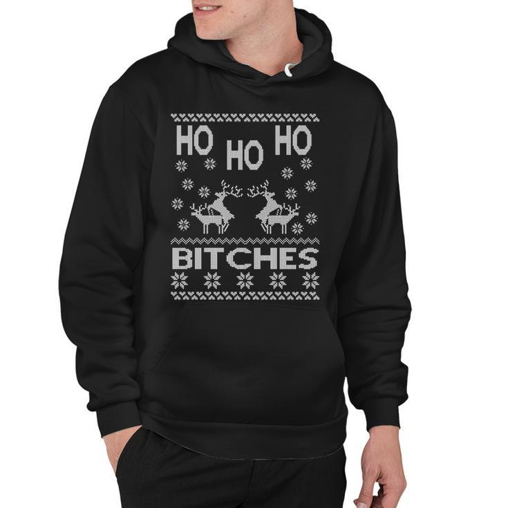 Ho Ho Ho Bitches X-Mas Ugly Christmas Hoodie