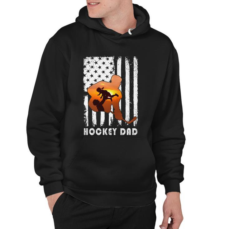 Hockey Dad Father And Kid Family Hockey Lover Hoodie