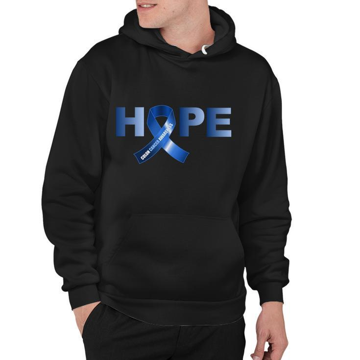 Hope Colon Cancer Awareness Fight Logo Hoodie