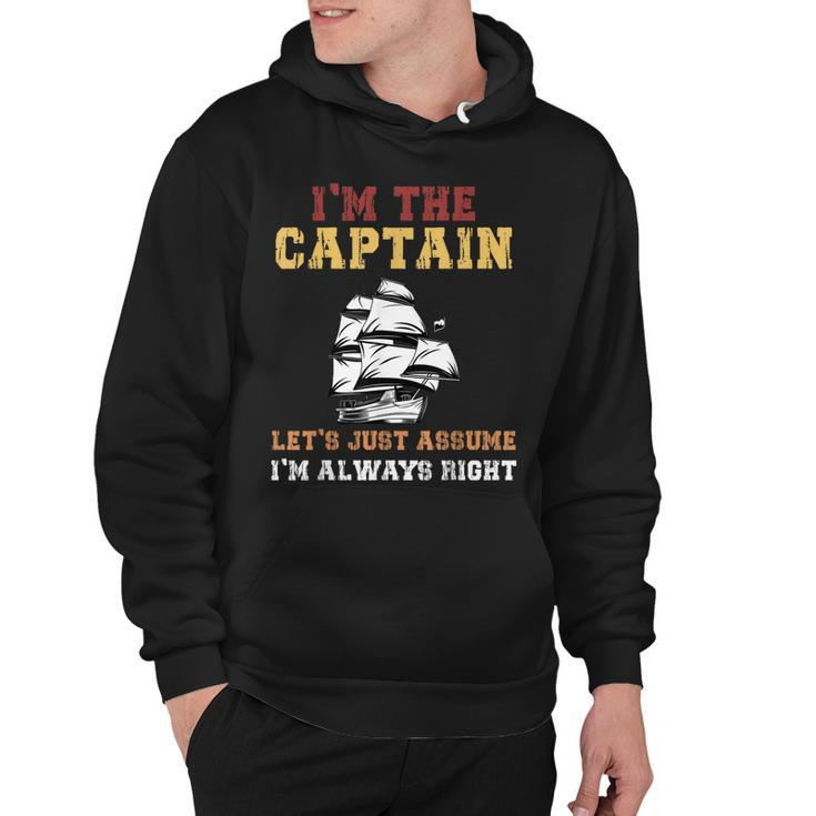 I Am The Captain Of This Boat Funny Boating Man Women Kids  Hoodie