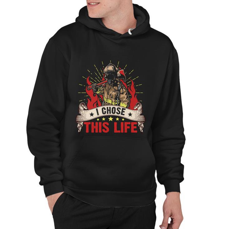 I Chose This Life Thin Red Line Hoodie