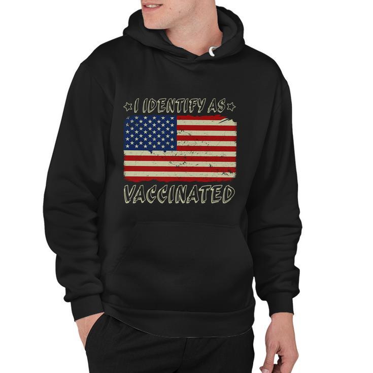 I Identify As Vaccinated American Graphic Plus Size Shirt For Men Women Family Hoodie