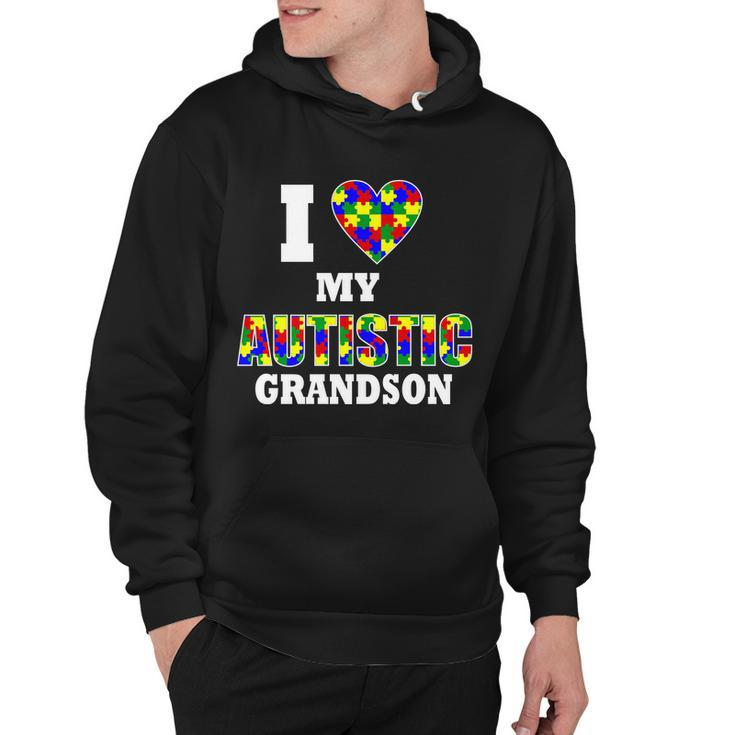 I Love My Autistic Grandson Autism Tshirt Hoodie