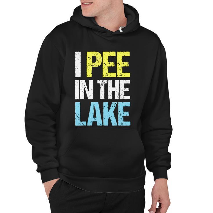 I Pee In The Lake Funny Summer Vacation Hoodie