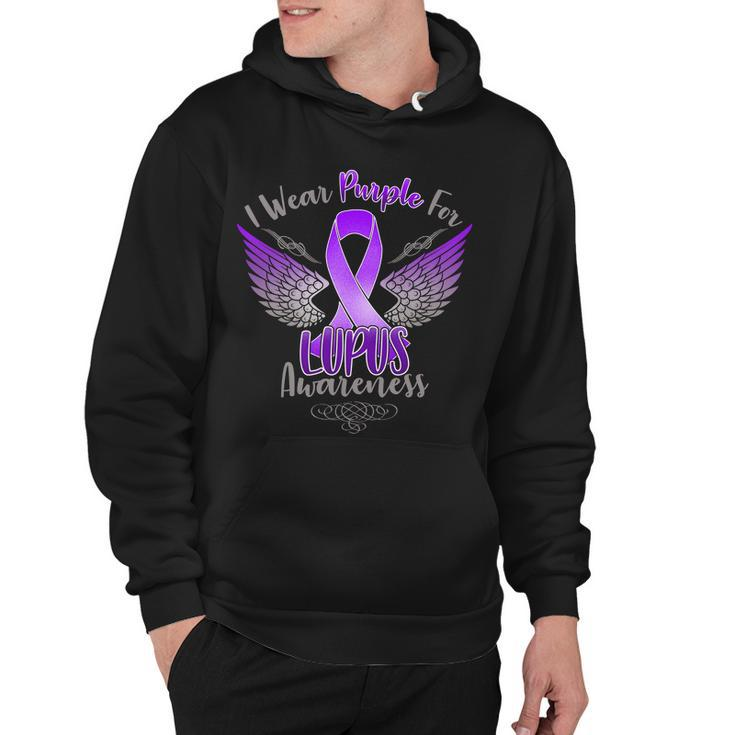 I Wear Purple For Lupus Awareness Hoodie