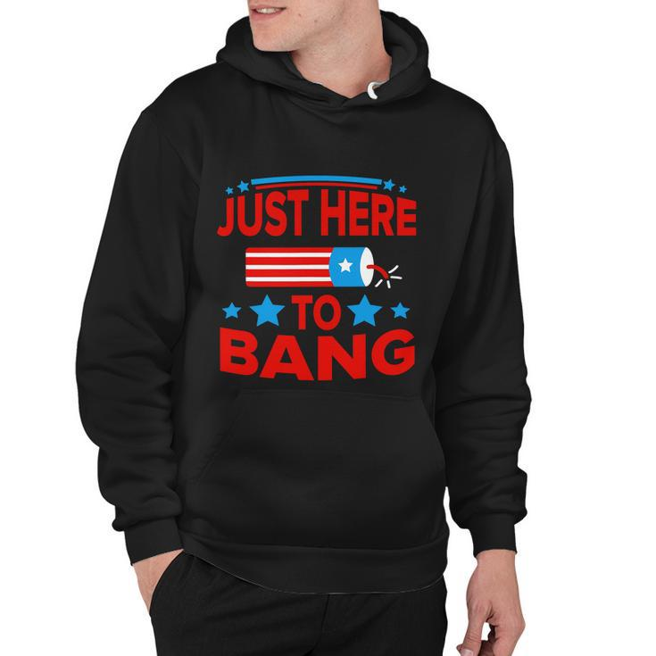 I_M Just Here To Bang Funny 4Th July American Flag Clothes Hoodie