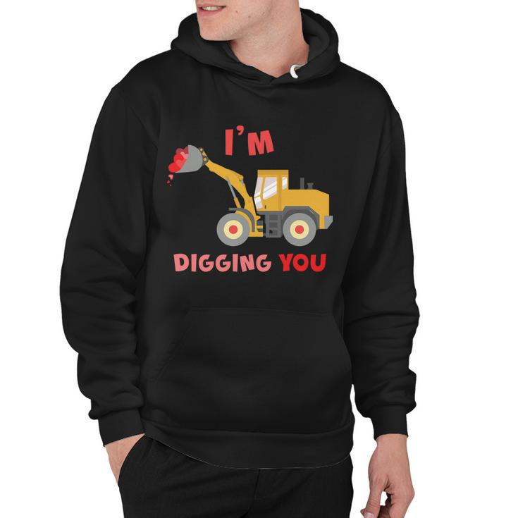 Im Digging You Tractor Valentines Day Hoodie