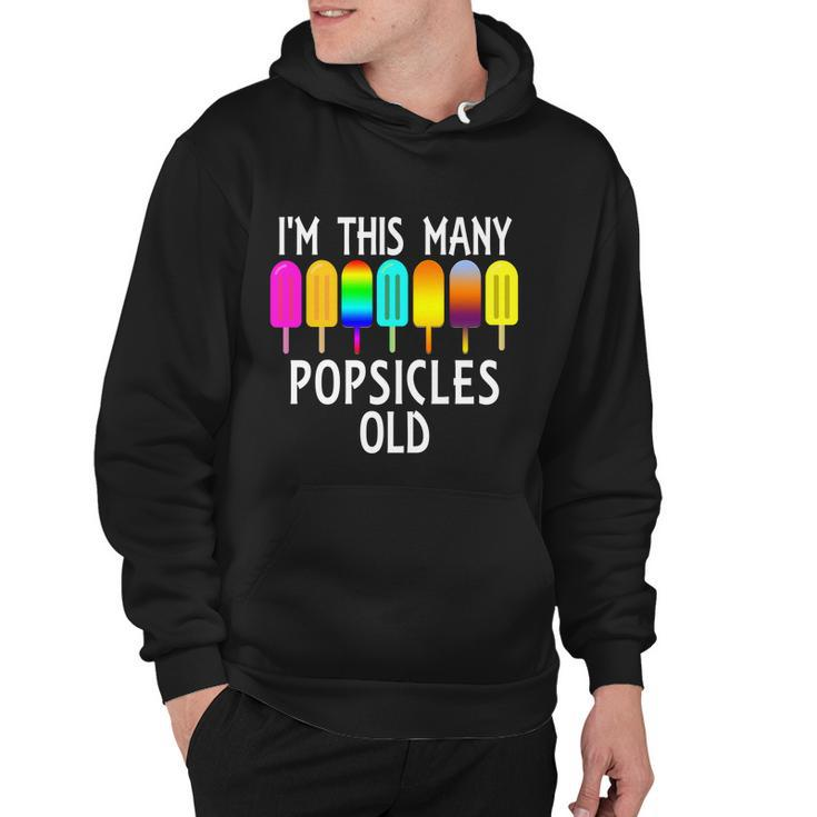 Im This Many Popsicles Old Funny 7Th Birthday Popsicle Cute Gift Hoodie