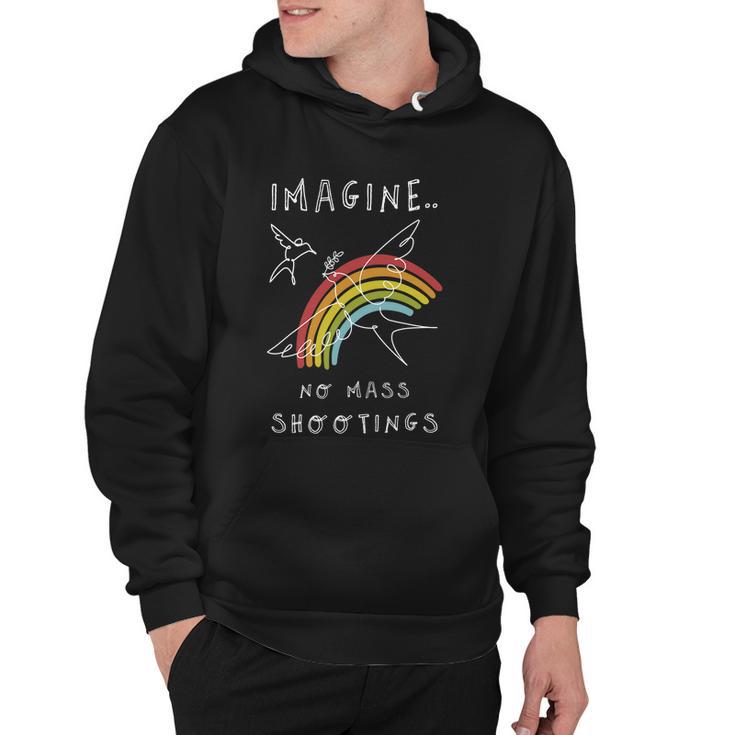 Imagine No Mass Shooting End Gun Violence Orange Gun Control Hoodie