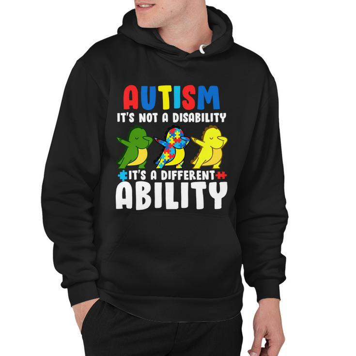 Its Not A Disability Ability Autism Dinosaur Dabbing Tshirt Hoodie