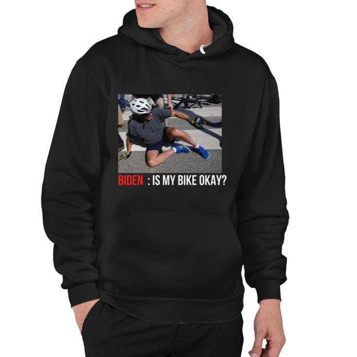 Joe Biden Falls Off His Bike Funny Biden Bike Hoodie