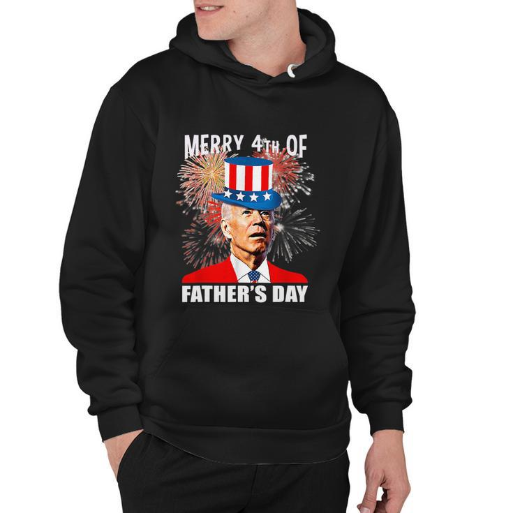 Joe Biden Merry 4Th Of Fathers Day Funny 4Th Of July Cool Gift Hoodie