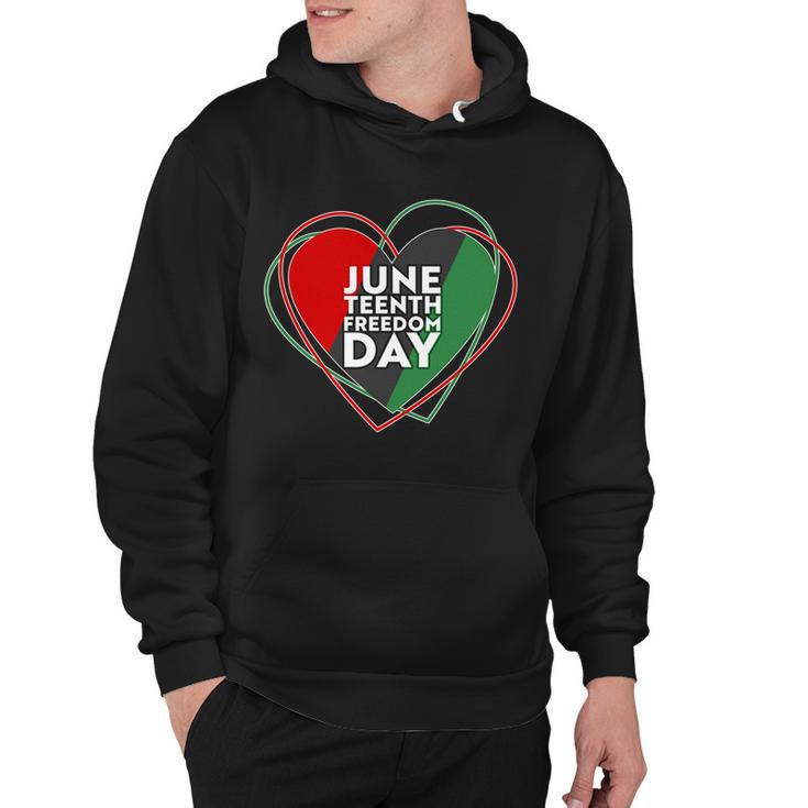 Juneteenth Freedom Day Heart Traditional Colors Hoodie