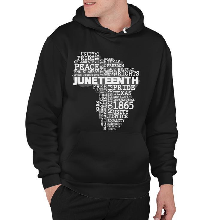 Juneteenth June 19 1865 Africa Word Cloud Art Hoodie