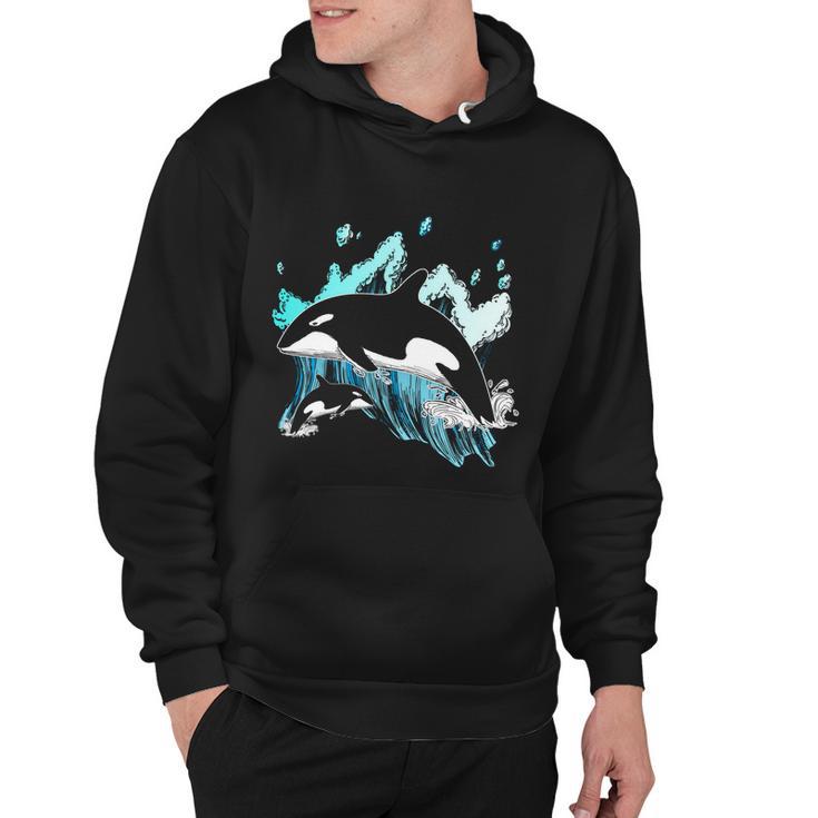 Killer Whale Ocean Lover Gift Idea Men Boys Kids Orca Great Gift Hoodie