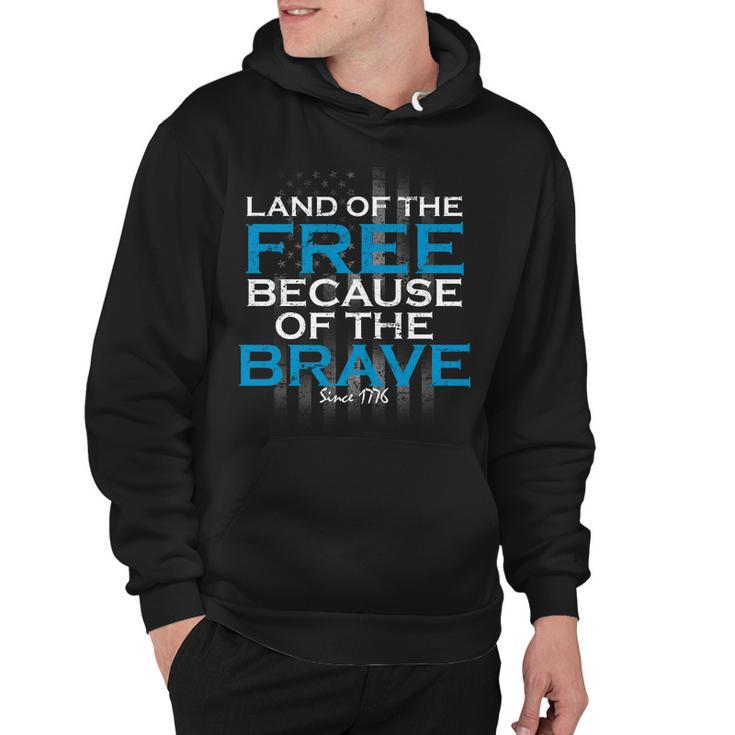 Land Of The Free Because Of The Brave Usa Hoodie