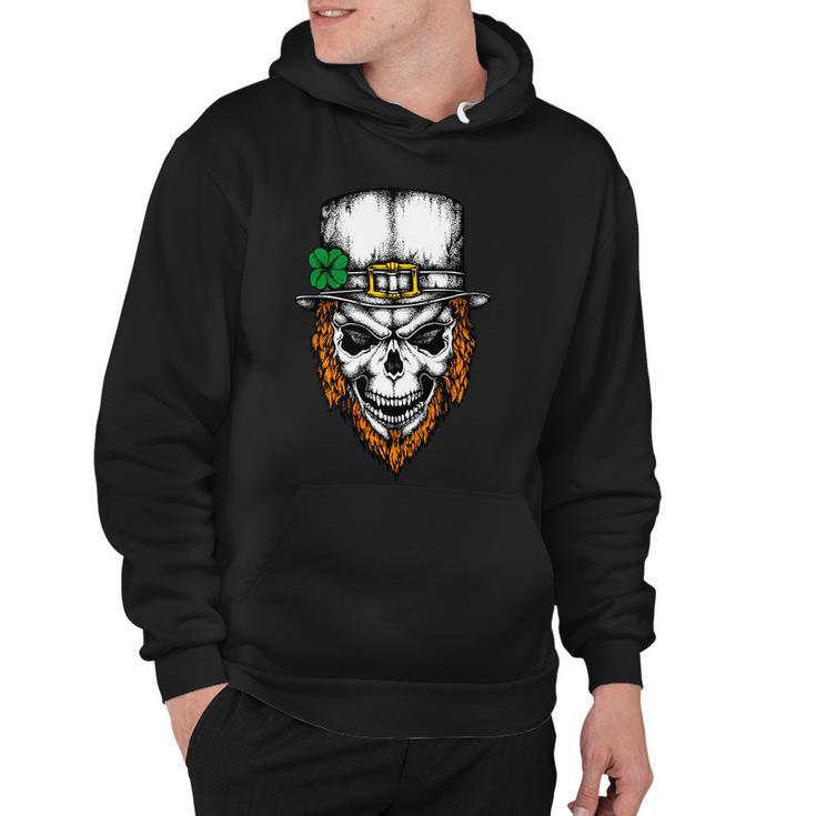 Leprechaun Irish Skull Skeleton Ginger Beard St Patricks Day Hoodie