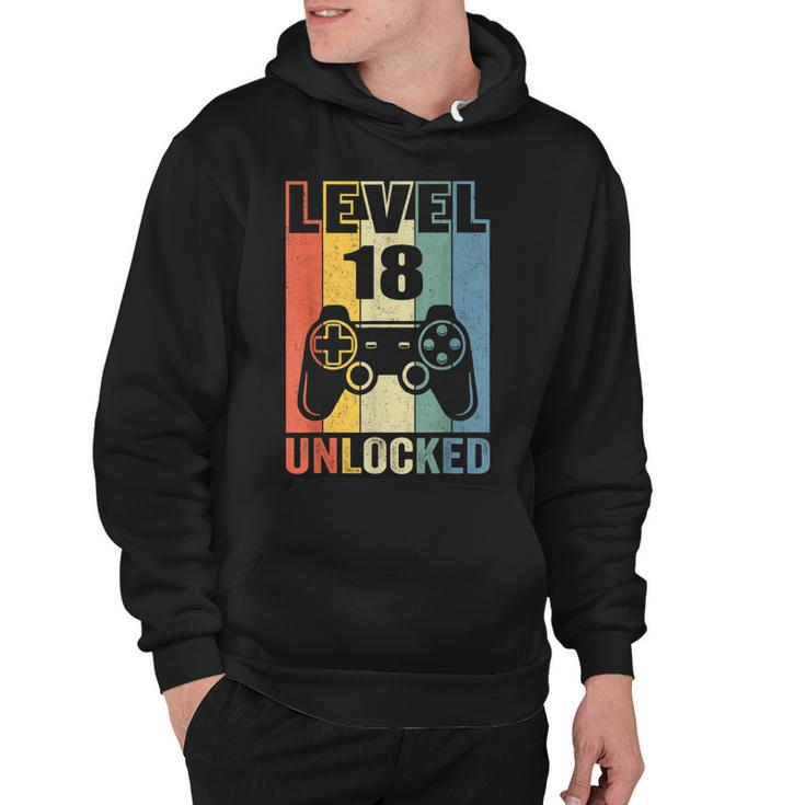 Level 18 Unlocked  18Th Video Gamer Birthday Boy Gift  V2 Hoodie