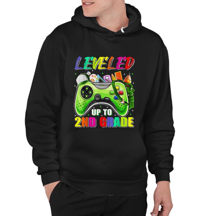 Leveled Up To 2Nd Grade Gamer Back To School First Day Boys Hoodie