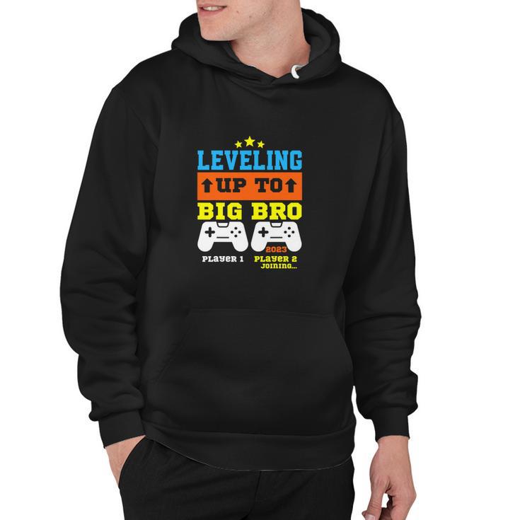 Leveling Up To Big Bro 2023 Pregnancy Announcement Funny Hoodie