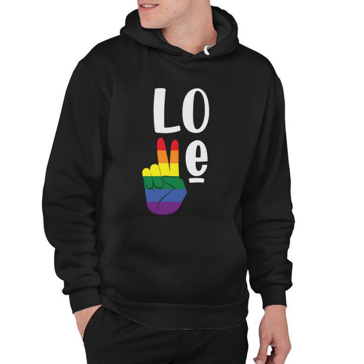 Love Peace Lgbt Gay Pride Lesbian Bisexual Ally Quote Hoodie