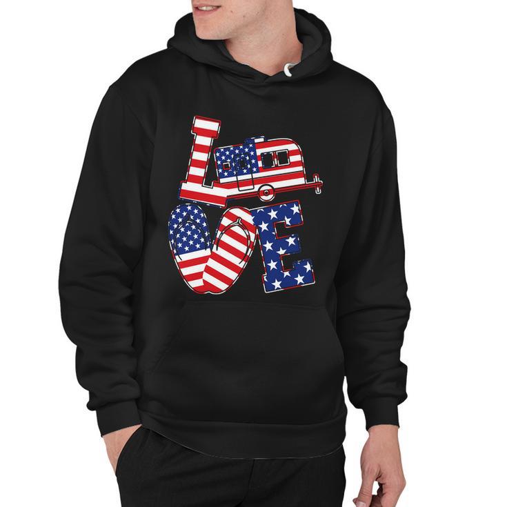 Love Usa Camping Tshirt Hoodie