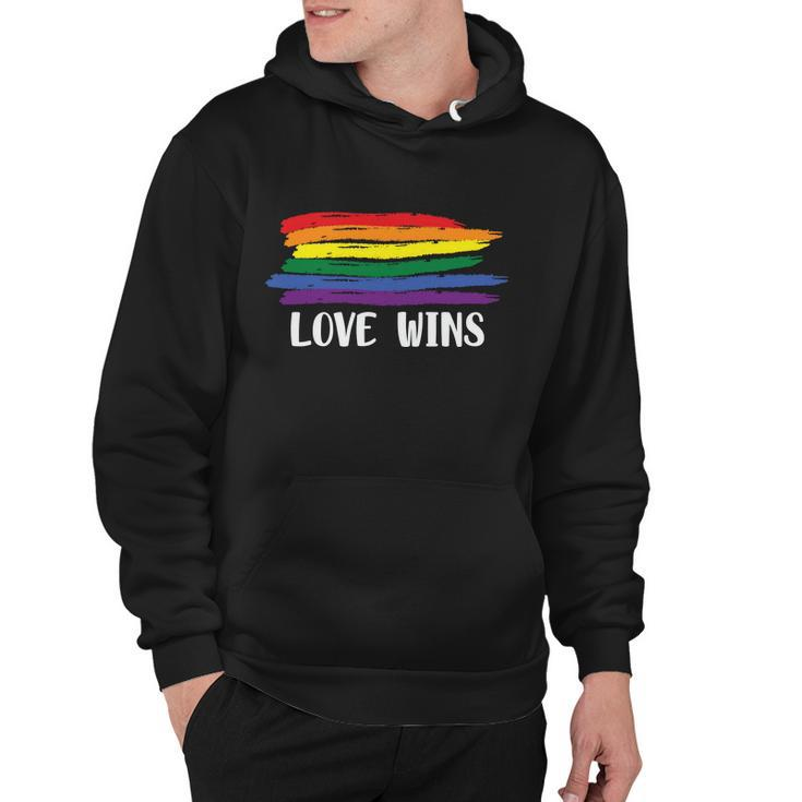 Love Wins Lgbt Gay Pride Lesbian Bisexual Ally Quote Hoodie