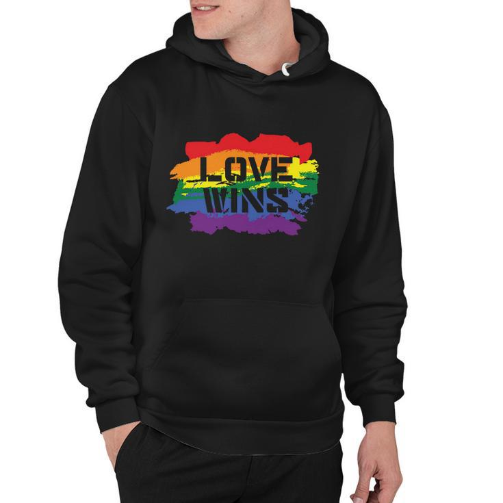 Love Wins Lgbt Gay Pride Lesbian Bisexual Ally Quote V4 Hoodie