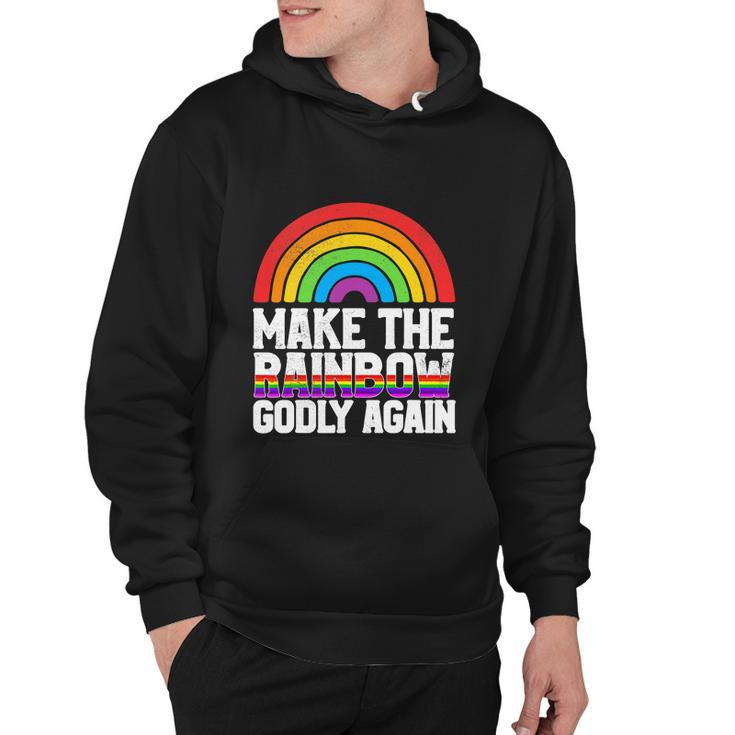 Make The Rainbow Godly Again Lgbt Funny Flag Gay Pride Hoodie