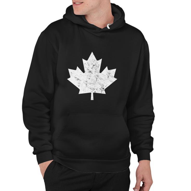 Maple Leaf Flag Vintage Red White Funny Canada Day Hoodie