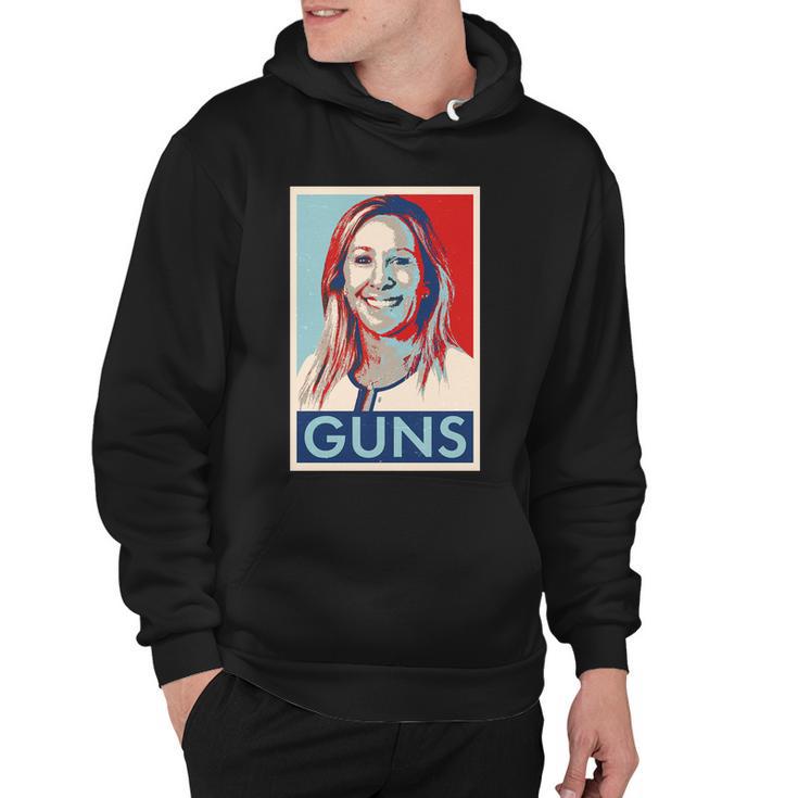 Marjorie Taylor Greene Guns Vintage Vote Poster Hoodie