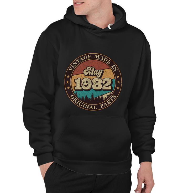 May 1982 In 2022 40Th Birthday Party Vintage Hoodie