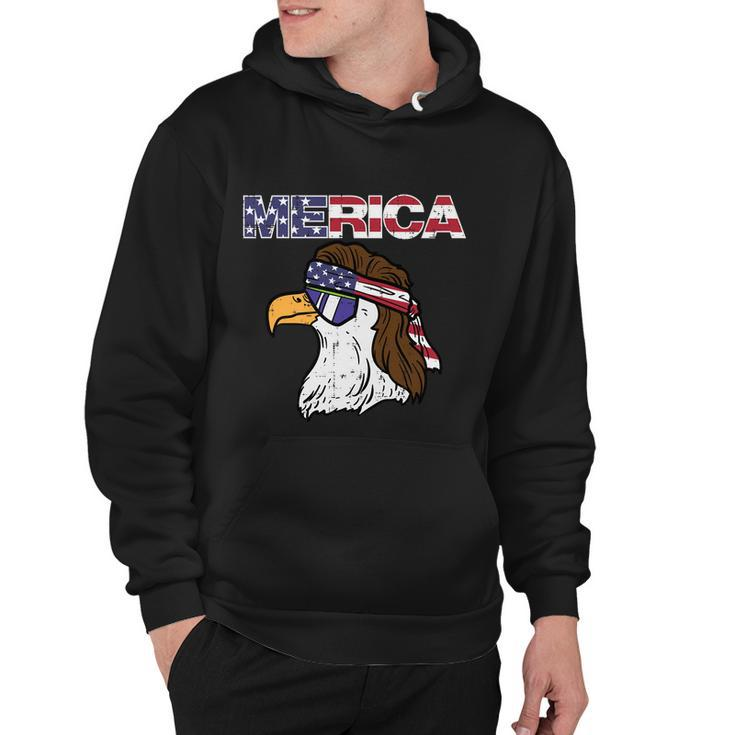 Merica Bald Eagle Mullet Sunglasses Fourth July 4Th Patriot Cool Gift Hoodie