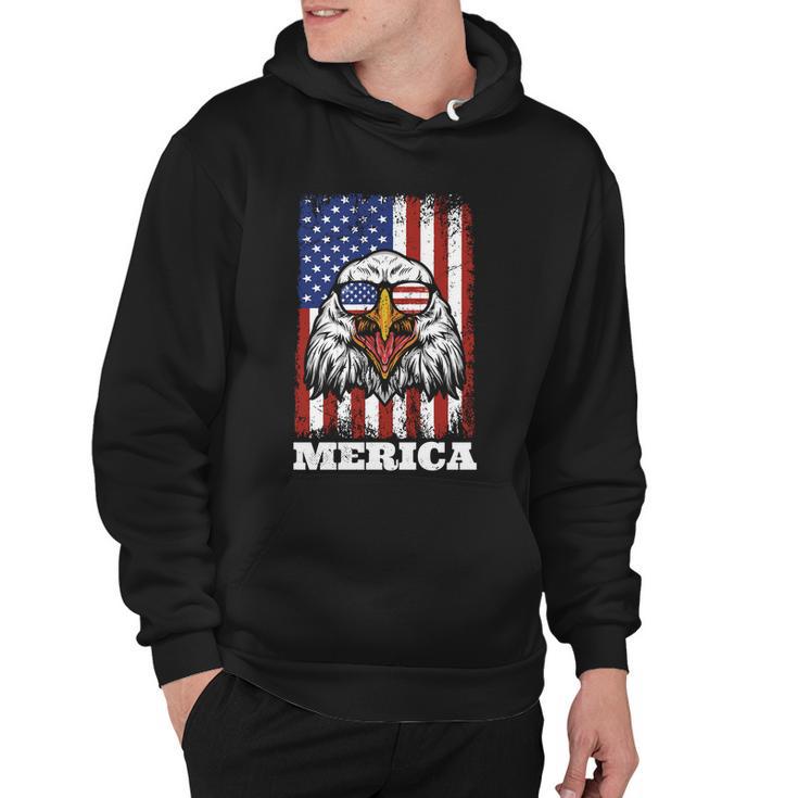 Merica Eagle Mullet 4Th Of July American Flag Stars Stripes Gift Hoodie