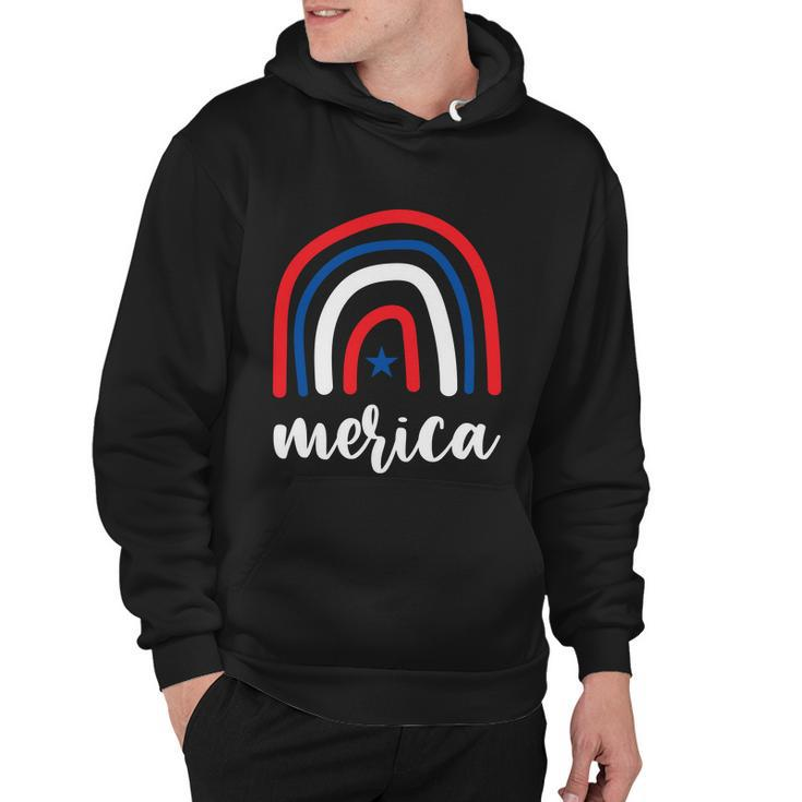 Merica Rainbows 4Th Of July Usa Flag Plus Size Graphic Tee For Men Women Family Hoodie