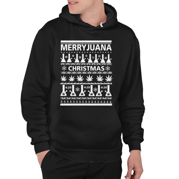 Merryjuana Weed Ugly Christmas Sweater Hoodie
