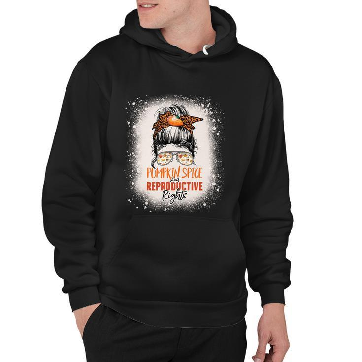 Messy Bun Bleached Pumpkin Spice And Reproductive Rights Cute Gift Hoodie