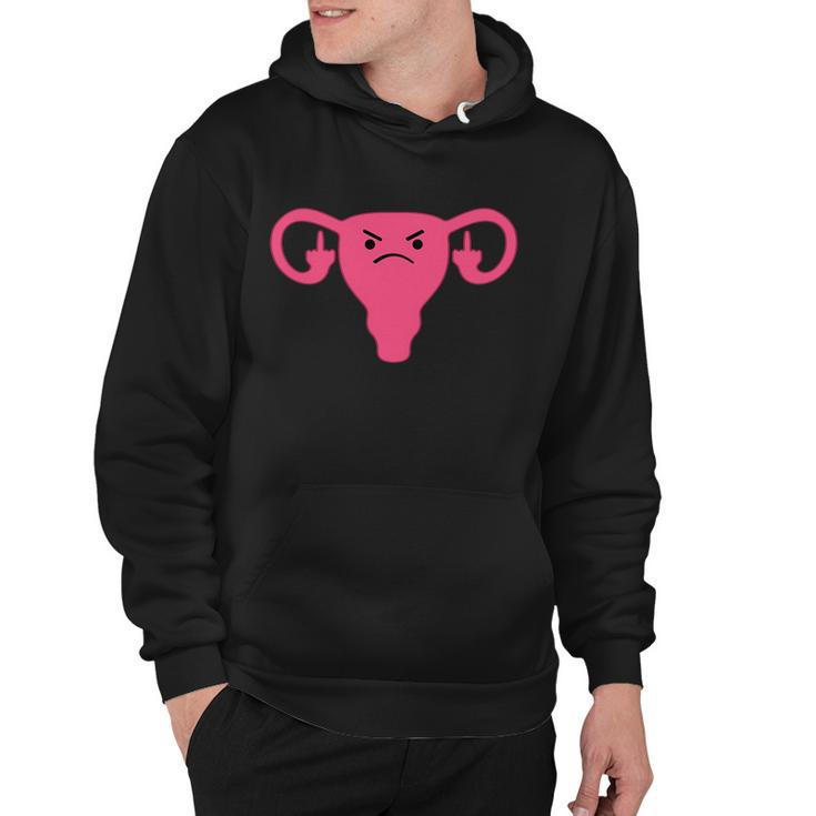 Middle Finger Angry Uterus Pro Choice Feminist Hoodie