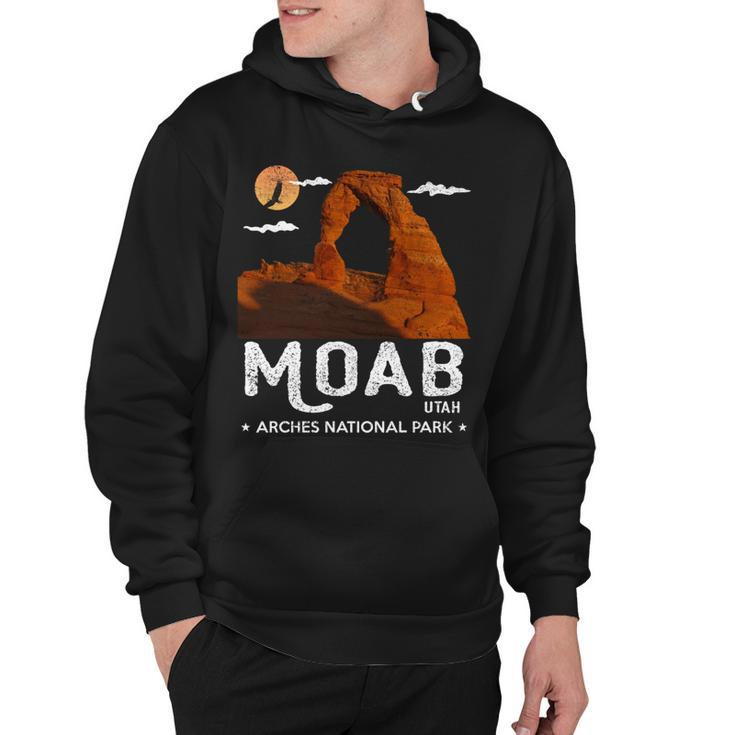 Moab Utah Arches National Park Vintage Retro Outdoor Hiking Hoodie