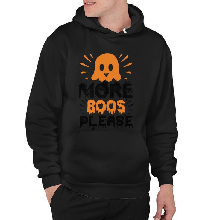 More Boos Please Boo Ghost Halloween Quote Hoodie