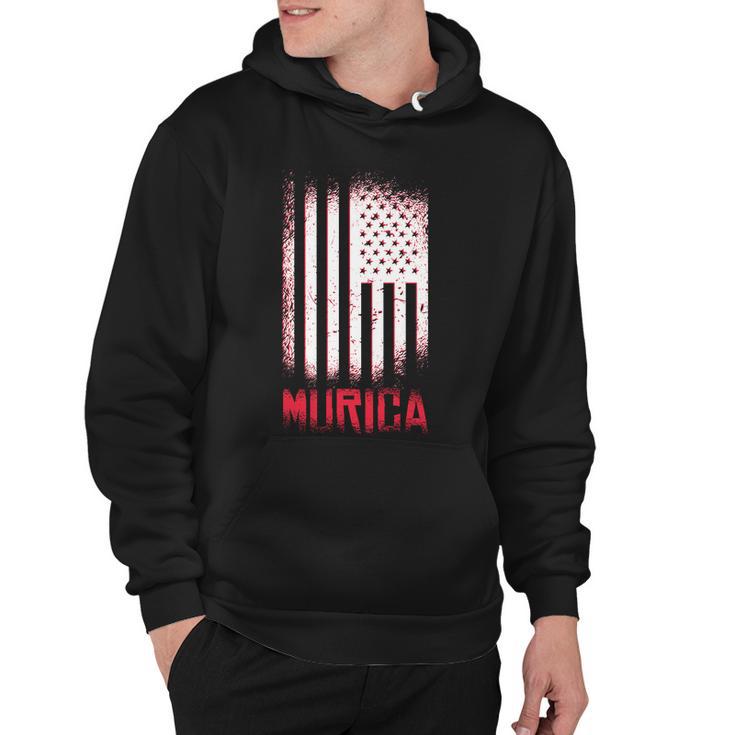 Murica American Flag Patriotic Hoodie