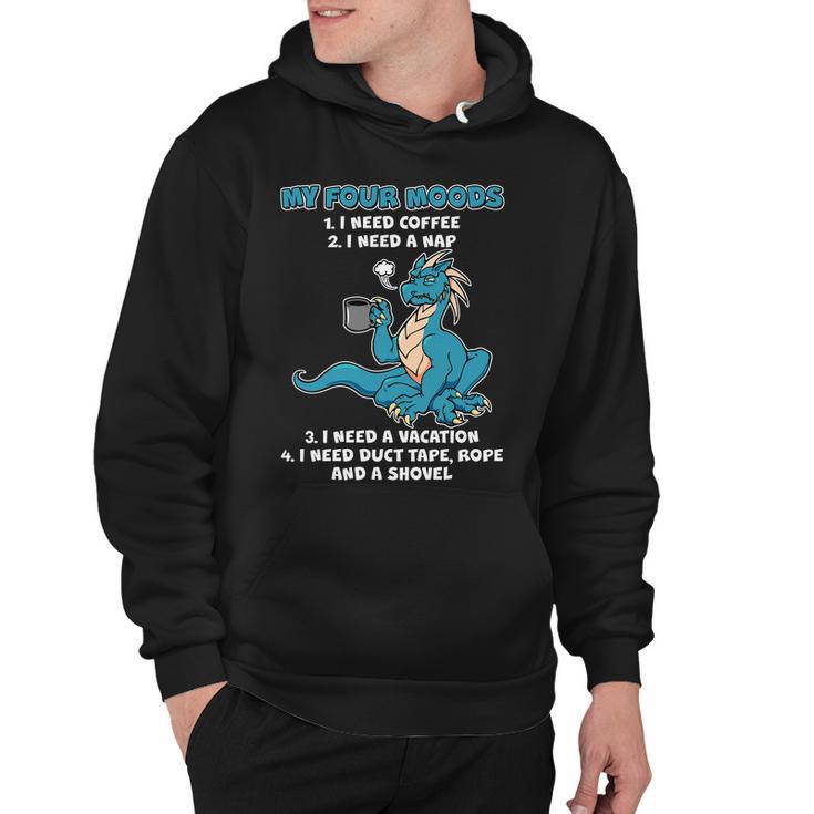 My Four Moods Cranky Coffee Dragon Hoodie