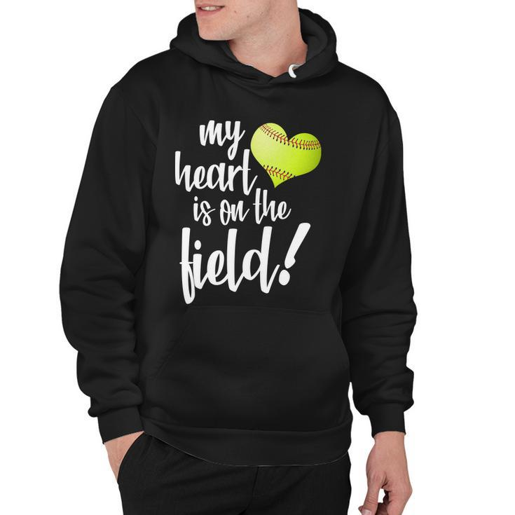 My Heart Is On The Field Baseball Player Hoodie