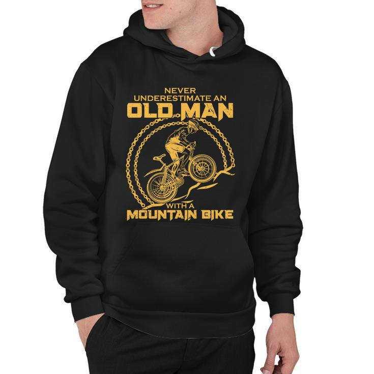 Never Underestimate An Old Man With A Mountain Bike Tshirt Hoodie