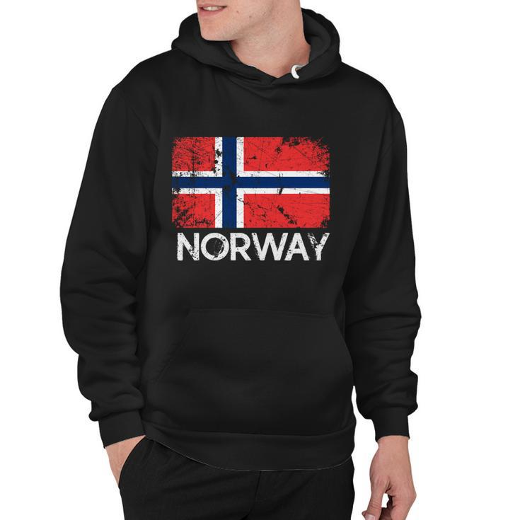 Norwegian Flag Meaningful Gift Vintage Made In Norway Gift Hoodie