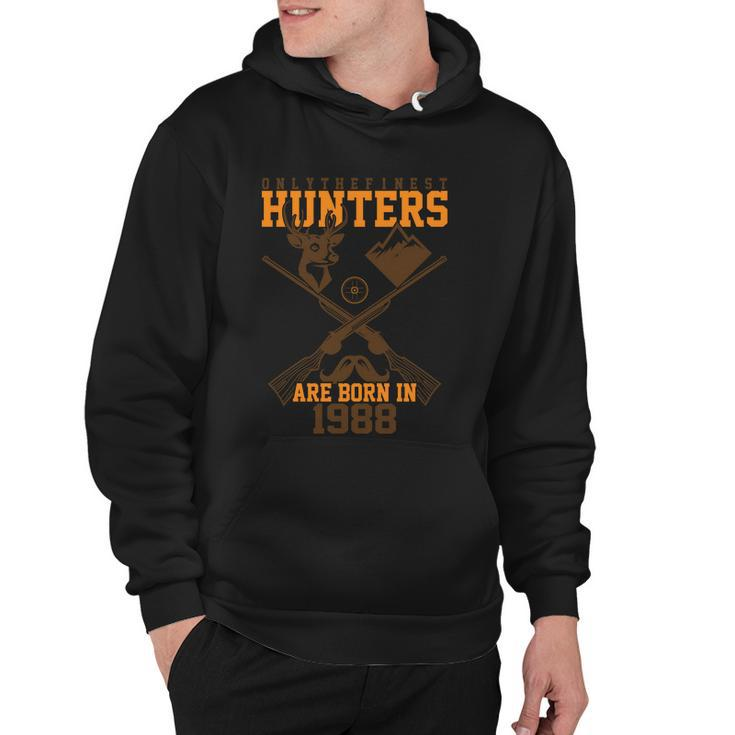 Only The Finest Hunters Are Born In 1988 Halloween Quote Hoodie
