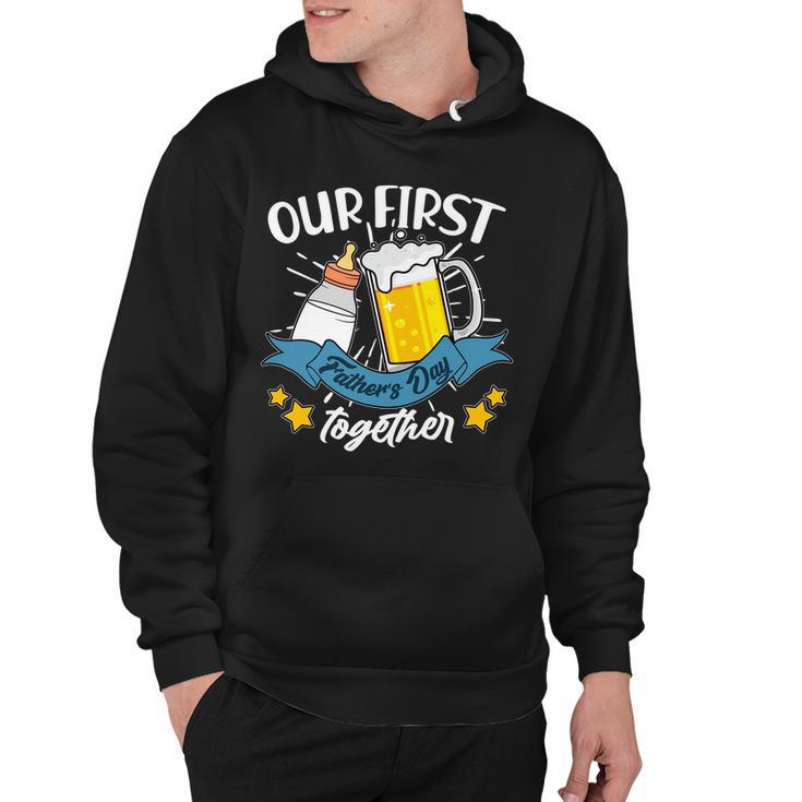 Our First Fathers Day Together Baby Bottle Beer Mug Hoodie