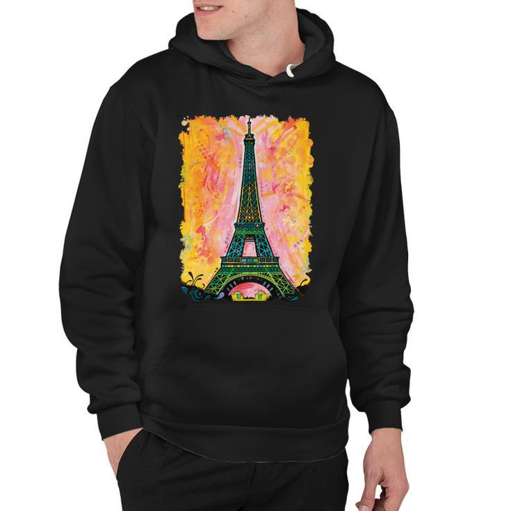 Paris France Colorful Eiffel Tower Hoodie